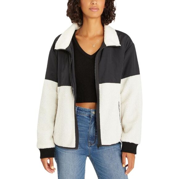 SANCTUARY HIKER WOMENS FAUX FUR SHORT SOFT SHELL JACKET - Picture 1 of 2